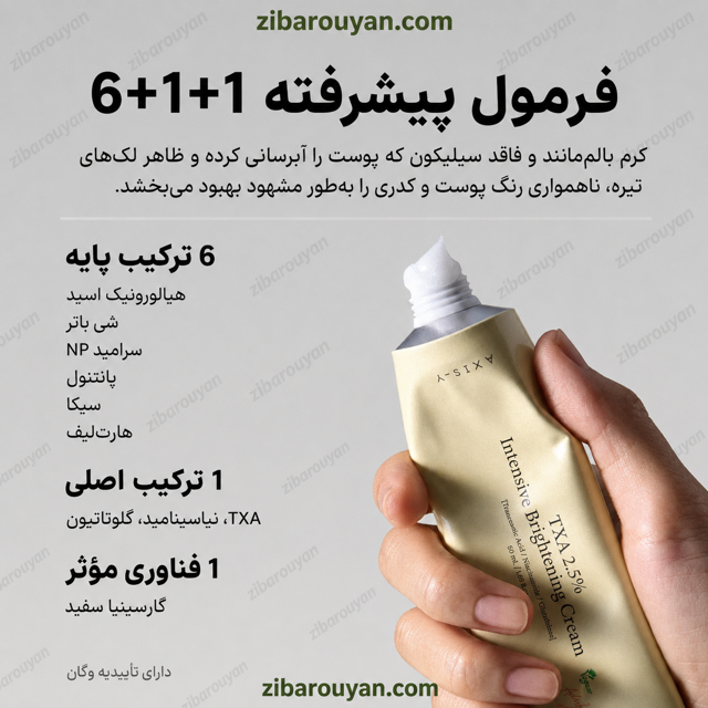 کرم ضد لک ترانگزامیک تسید 2.5% اکسیس وای