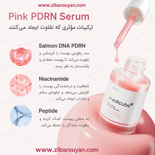سرم جوانساز PDRN پپتاید مدی کیوب