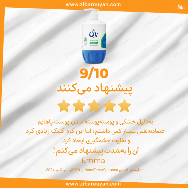 مرطوب کننده پوست حساس کیووی