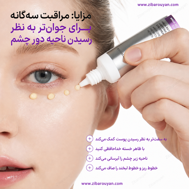 کرم دور چشم رتینول و کافئین آنوا